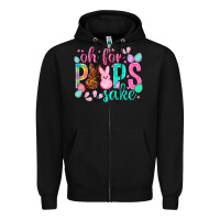 Black oh for peeps sake Easter Day Zipper Hoodie - HowdyJamesFarm