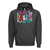 Charcoal Heather oh for peeps sake Easter Day Zipper Hoodie - HowdyJamesFarm