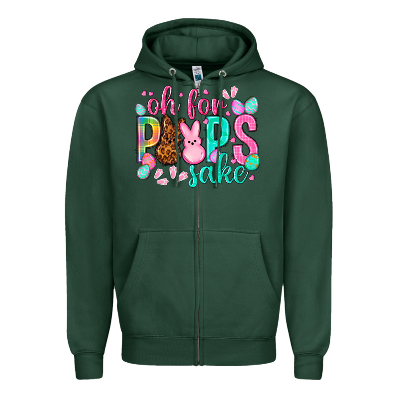 Oh For Peeps Sake Easter Day Zipper Hoodie by HowdyJamesFarm | Teevron