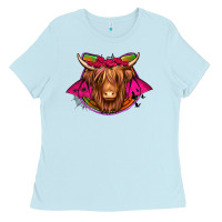 Halloween Highland Cow Horseshoe Ladies Tee | Teevron