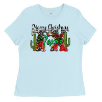 Baby Blue merry christmas tx texas Ladies Tee - Jasminsmagicworld