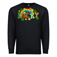 Black lucky gnome St. Patricks Day Premium Sweatshirt - FaDigitalArtStudio