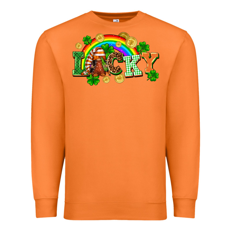 Lucky Gnome St. Patricks Day Premium Sweatshirt by FaDigitalArtStudio | Teevron