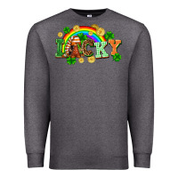 Charcoal Heather lucky gnome St. Patricks Day Premium Sweatshirt - FaDigitalArtStudio