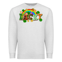 Oatmeal Heather lucky gnome St. Patricks Day Premium Sweatshirt - FaDigitalArtStudio