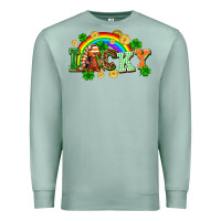 Seafoam lucky gnome St. Patricks Day Premium Sweatshirt - FaDigitalArtStudio
