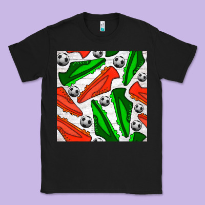Soccer Shoes Seamless Pattern Classic Tee Designed By Bundleandbundleshop