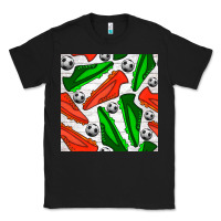 Black soccer shoes seamless pattern Classic Tee - BundleAndBundleShop