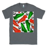 Charcoal Heather soccer shoes seamless pattern Classic Tee - BundleAndBundleShop