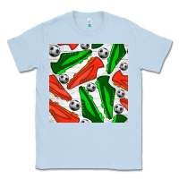 Dusty Blue soccer shoes seamless pattern Classic Tee - BundleAndBundleShop