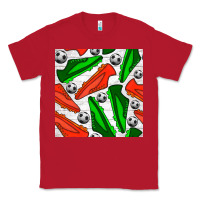 Red soccer shoes seamless pattern Classic Tee - BundleAndBundleShop