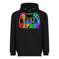 Black Gaymer Heavyweight Hoodie - FaDigitalArtStudio