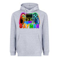 Heather Grey Gaymer Heavyweight Hoodie - FaDigitalArtStudio