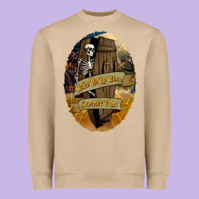 Wake Me Up When Summer Ends Heavyweight Sweatshirt Designed By Texasbilliewilder
