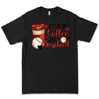 Black i run on coffee and baseball Premium Tee - MaliasSmallBusiness