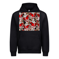 Black Merry Christmas Urban Hoodie - CowhideDigitalArt