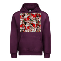 Mauve Wine Merry Christmas Urban Hoodie - CowhideDigitalArt