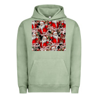 Pigment Oil Green Merry Christmas Urban Hoodie - CowhideDigitalArt