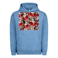 Pigment Pebble Blue Merry Christmas Urban Hoodie - CowhideDigitalArt