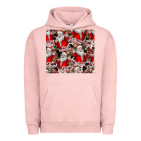 Pigment Salmon Merry Christmas Urban Hoodie - CowhideDigitalArt