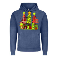 Vintage Denim Christmas With Tennis Trees Vintage Hoodie - BundleAndBundleShop