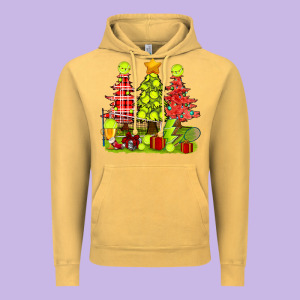 Christmas With Tennis Trees Vintage Hoodie Designed By Bundleandbundleshop