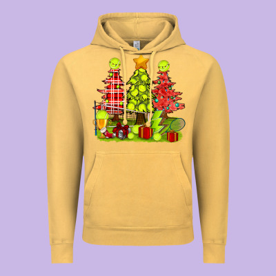 Christmas With Tennis Trees Vintage Hoodie Designed By Bundleandbundleshop