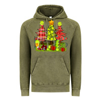 Vintage Olive Christmas With Tennis Trees Vintage Hoodie - BundleAndBundleShop