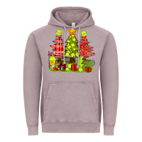 Vintage Zinc Christmas With Tennis Trees Vintage Hoodie - BundleAndBundleShop