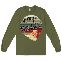 Army Green retro merry christmas Long Sleeve Tee - Bettercallsaul