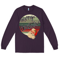 Plum retro merry christmas Long Sleeve Tee - Bettercallsaul