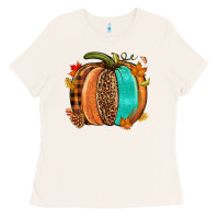 Fall Leopard Pumpkin Ladies Tee | Teevron