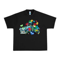 Black autism truck Urban Heavy Tee - LillyAllenDesigns