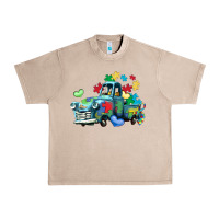 French Oak autism truck Urban Heavy Tee - LillyAllenDesigns