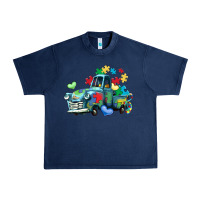 Navy autism truck Urban Heavy Tee - LillyAllenDesigns