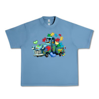 Pebble Blue autism truck Urban Heavy Tee - LillyAllenDesigns