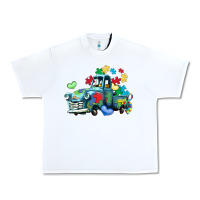 White autism truck Urban Heavy Tee - LillyAllenDesigns