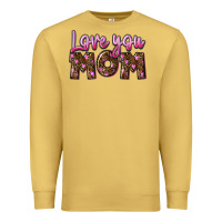Antique Gold Love you mom Mother's Day Premium Sweatshirt - FaDigitalArtStudio
