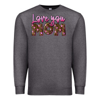 Charcoal Heather Love you mom Mother's Day Premium Sweatshirt - FaDigitalArtStudio