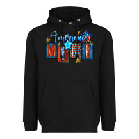 Black American mini 4th of july Heavyweight Hoodie - FaDigitalArtStudio
