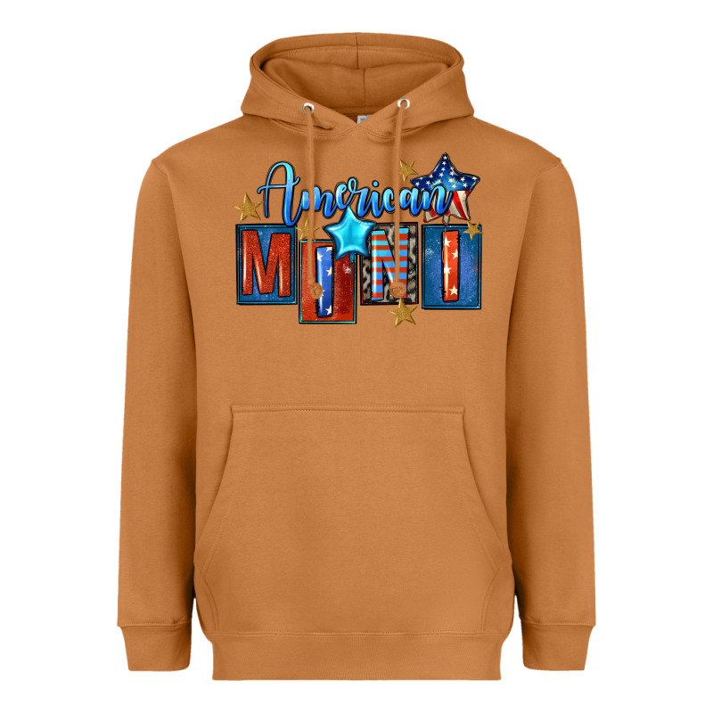 American Mini 4th Of July Heavyweight Hoodie by FaDigitalArtStudio | Teevron