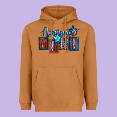 American Mini 4th Of July Heavyweight Hoodie Designed By Fadigitalartstudio