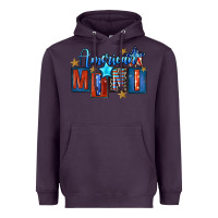 Plum American mini 4th of july Heavyweight Hoodie - FaDigitalArtStudio