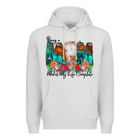 Dove Grey Being a Mom Makes My Life Complete Premium Hoodie - CowCowDesign