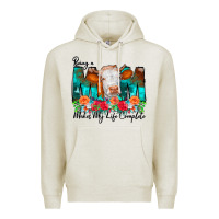 Oatmeal Heather Being a Mom Makes My Life Complete Premium Hoodie - CowCowDesign
