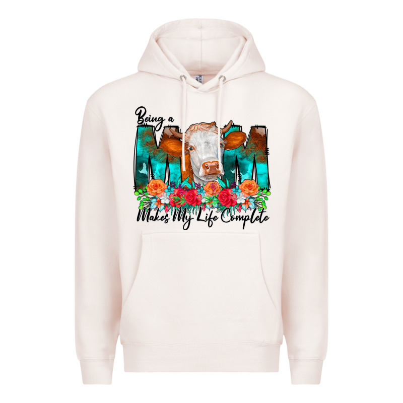 Being A Mom Makes My Life Complete Premium Hoodie by CowCowDesign | Teevron