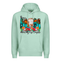 Seafoam Being a Mom Makes My Life Complete Premium Hoodie - CowCowDesign