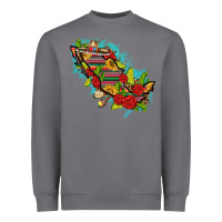 Storm Mexico Map with Leopard and Sunflowers Heavyweight Sweatshirt - texasbilliewilder