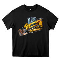 Black Compact Track Loader Heavy Core Tee - LillyAllenDesigns