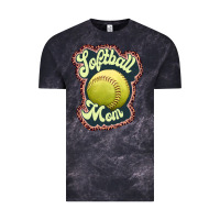 Cloud Black softball mom Vintage Tee - JahusDesignShop